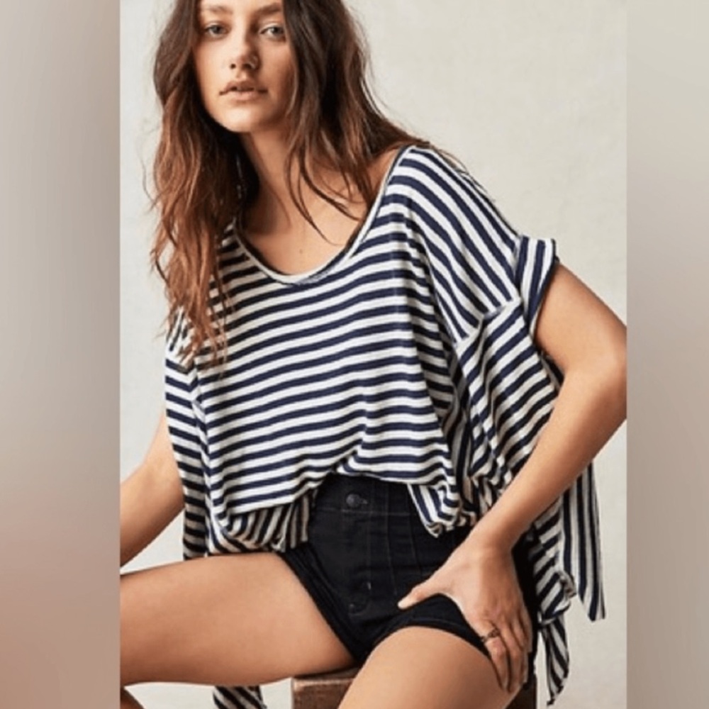 Free People Angel Stripe T-Shirt